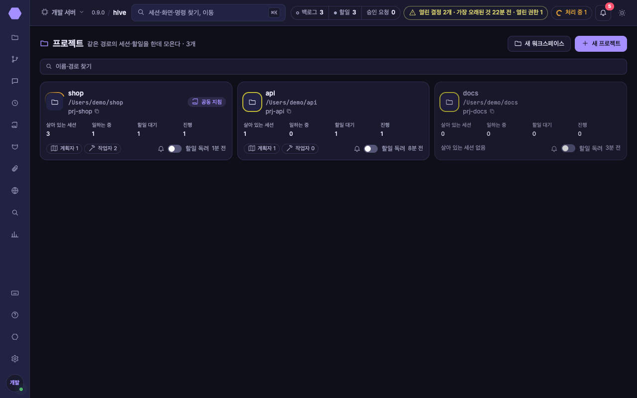 프로젝트 카드 목록